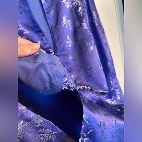 Vintage Lilly Pulitzer Sleeveless Midi Shift Floral Silk Dress Blue Women Size 4 - Picture 6 of 13